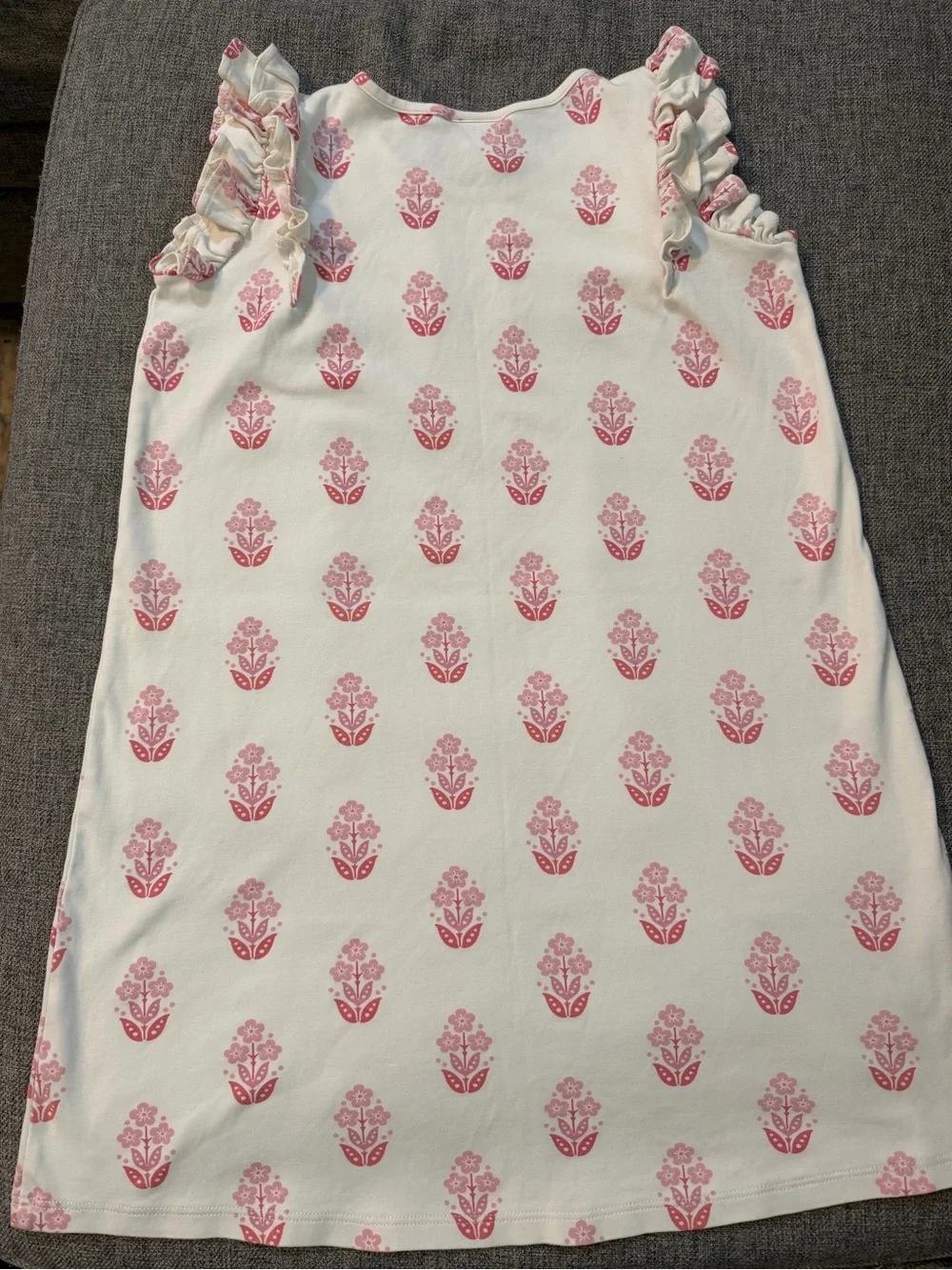 The Beaufort Bonnet Company Polly White Dress with Pink Floral Print size 14